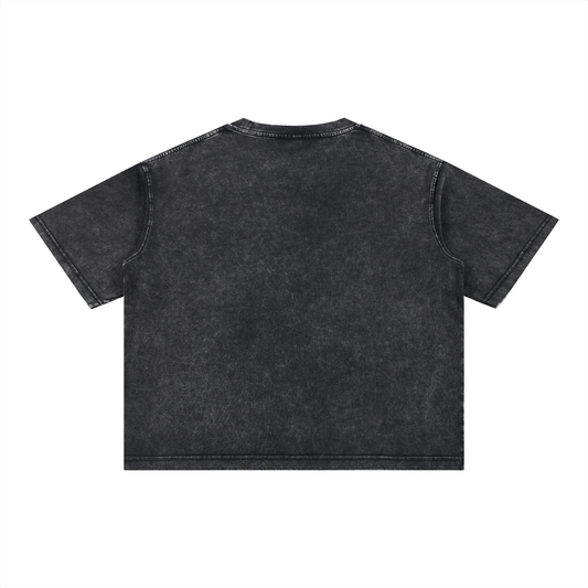 Sagittarius Zodiac Mineral Wash Boxy T-Shirt - Oversized Heavyweight Cotton Tee