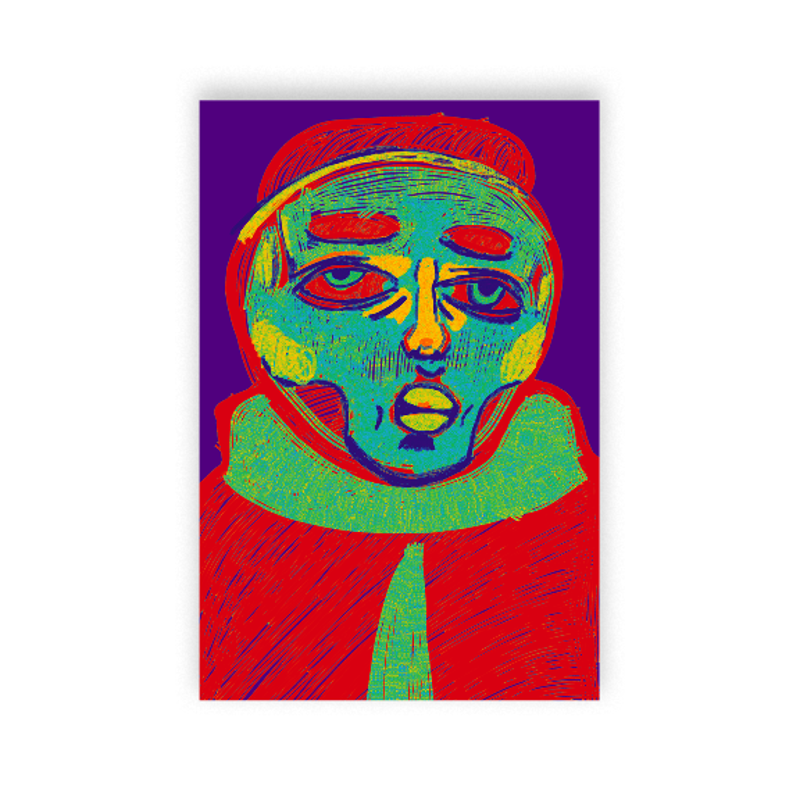 Faces in mind | 4x6 Silver Pearlescent Cardstock Postcards variety pack | set of 6