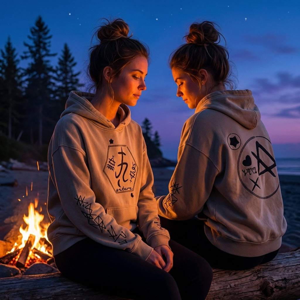 Saturn Stars Embroidered Hoodie - Artist Designed