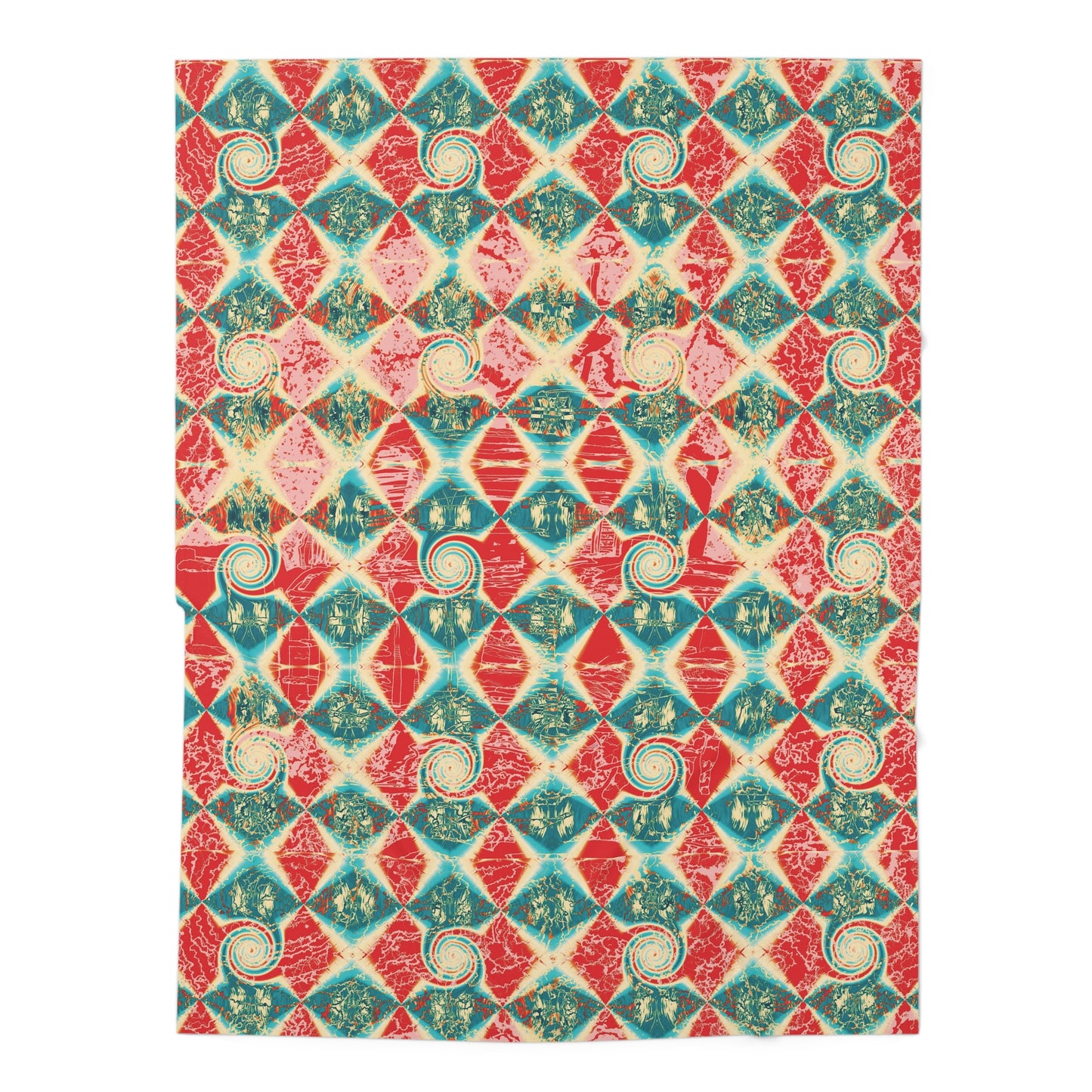 Baby Swaddle Blanket — Electric Diamond Swirl Pattern