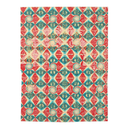 Baby Swaddle Blanket — Electric Diamond Swirl Pattern