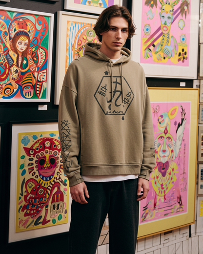 Saturn Stars Embroidered Hoodie - Artist Designed