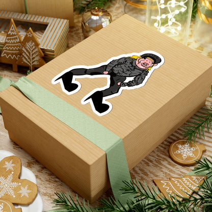 Punky Biker Kiss-Cut Sticker — Funny Character Laptop Decal