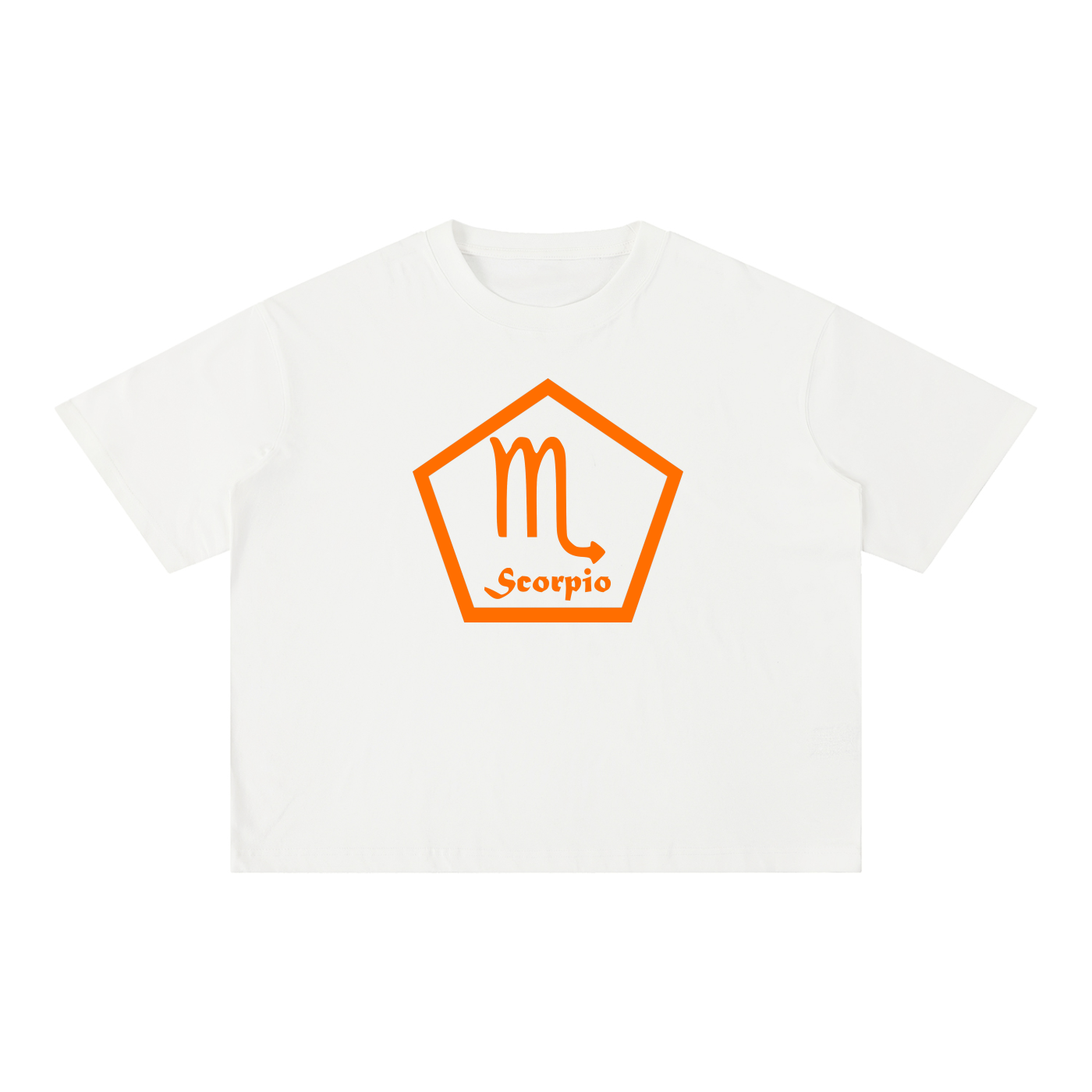 Scorpio Zodiac Mineral Wash Boxy T-Shirt - Oversized Heavyweight Cotton Tee