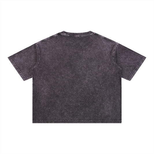 Gemini Zodiac Mineral Wash Boxy T-Shirt - Oversized Heavyweight Cotton Tee