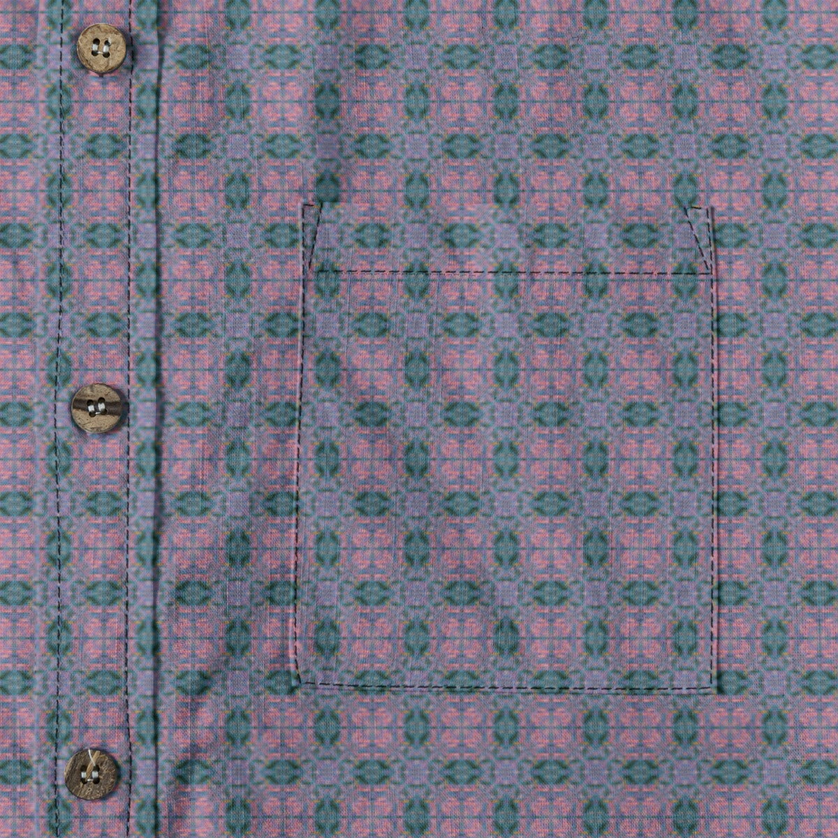 All-Over Print Men's Casual Lapel Long Sleeve Shirt|140GSM Slub Cotton