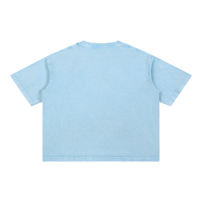 Scorpio Zodiac Mineral Wash Boxy T-Shirt - Oversized Heavyweight Cotton Tee