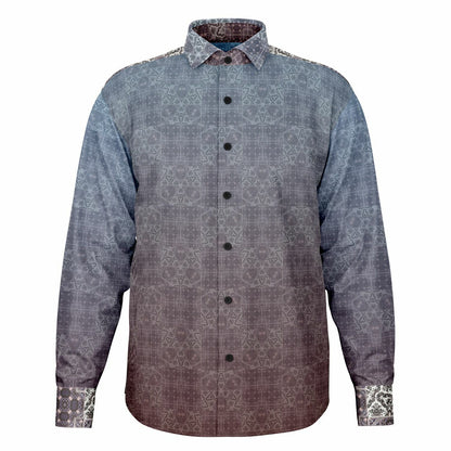 Long Sleeve Button Down Shirt - AOP
