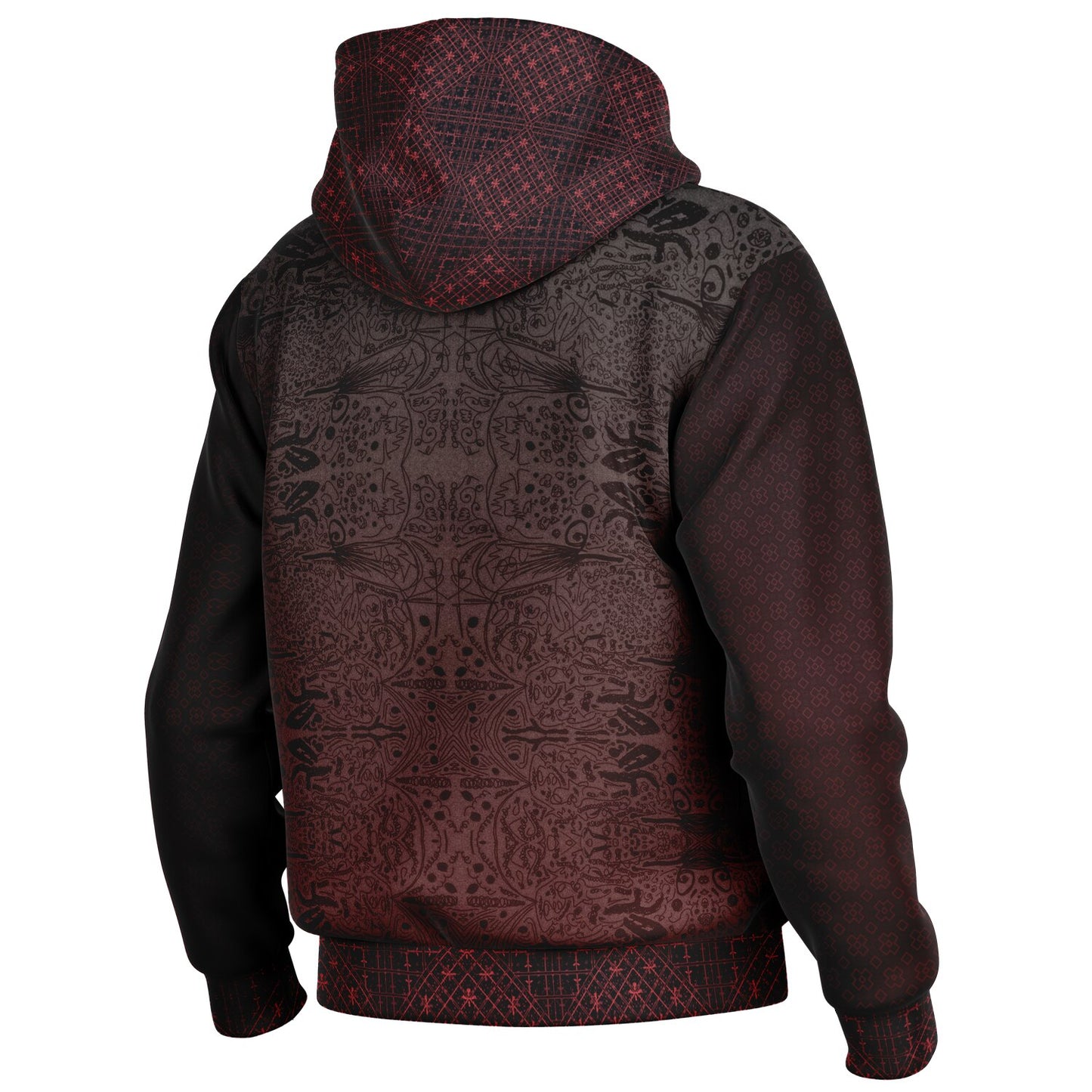 Hooded Baseball Jacket - AOP