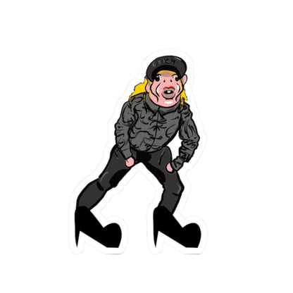 Punky Biker Kiss-Cut Sticker — Funny Character Laptop Decal