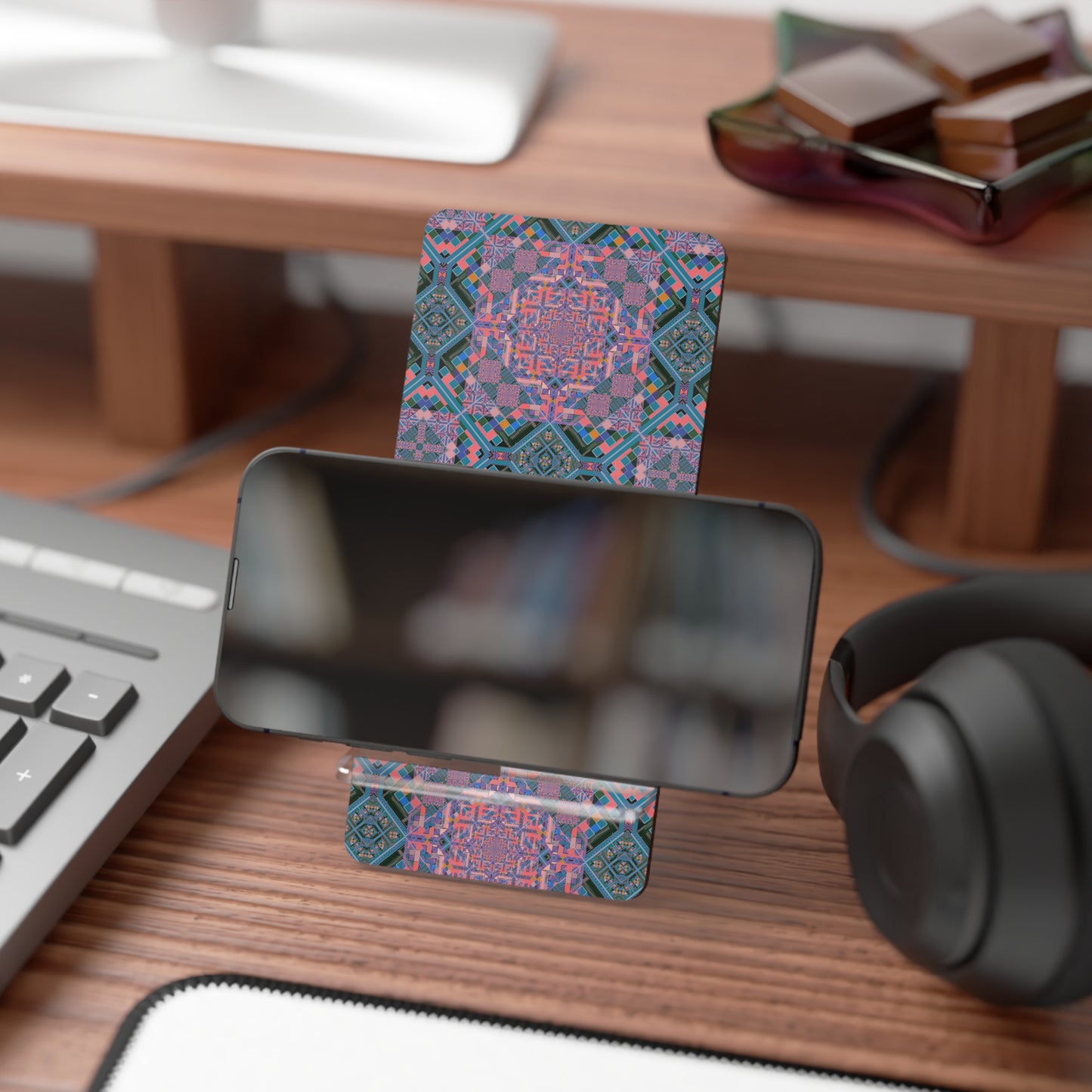 Kaleidoscope Mosaic Phone Stand — Foldable Mobile Display Stand