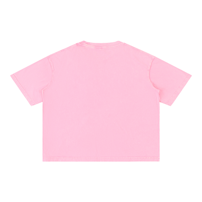Libra Zodiac Mineral Wash Boxy T-Shirt - Oversized Heavyweight Cotton Tee