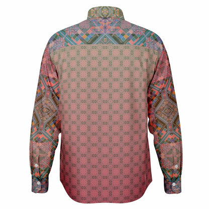 Long Sleeve Button Down Shirt - AOP