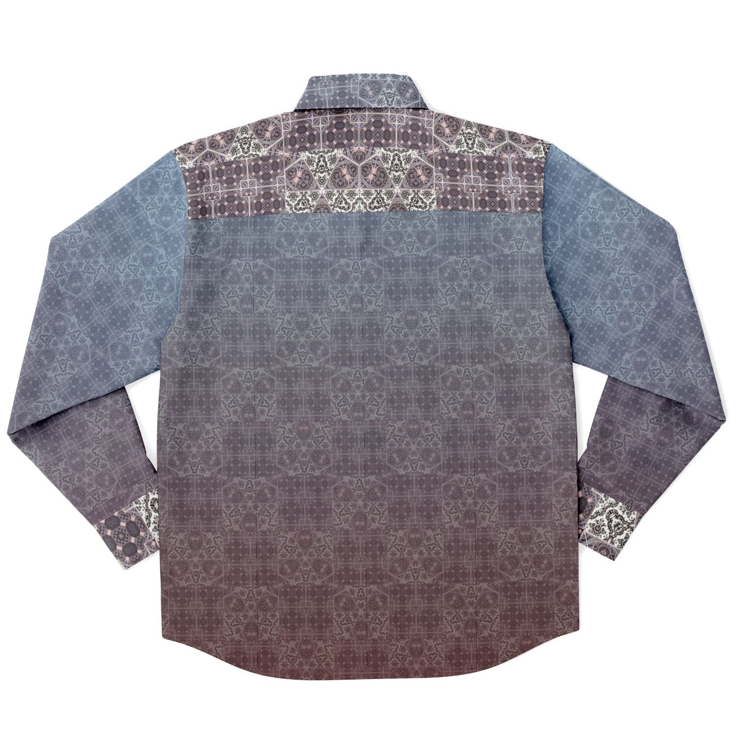 Long Sleeve Button Down Shirt - AOP