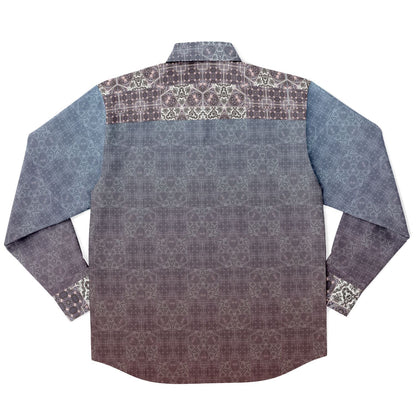 Long Sleeve Button Down Shirt - AOP