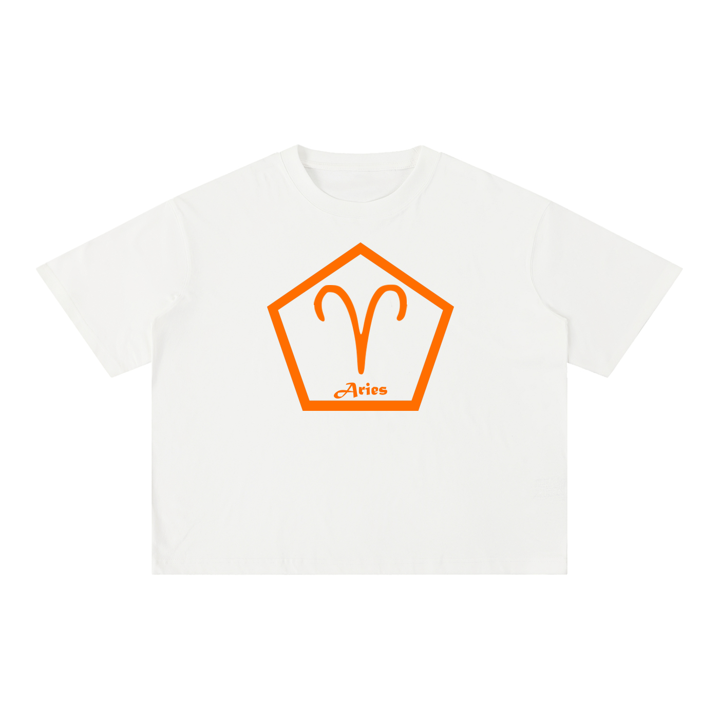Aries Zodiac Mineral Wash Boxy T-Shirt - Oversized Heavyweight Cotton Tee