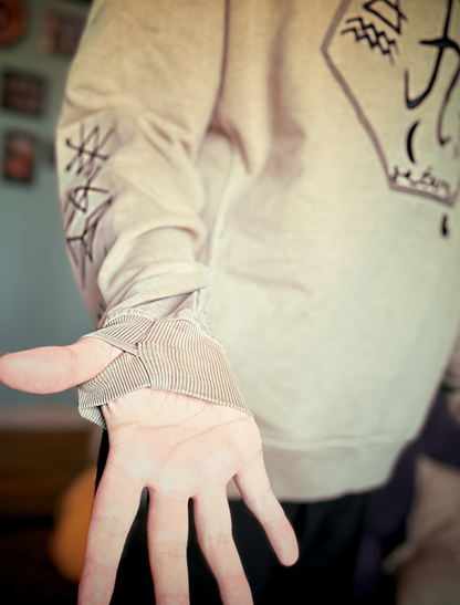 Saturn Stars Embroidered Hoodie - Artist Designed