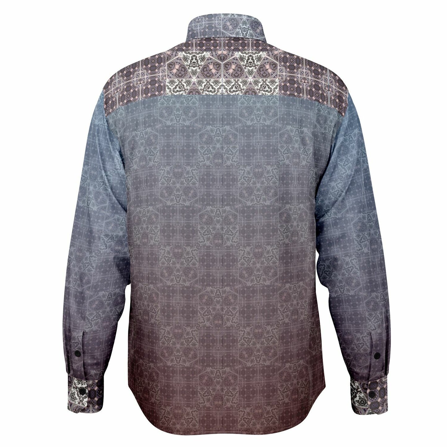 Long Sleeve Button Down Shirt - AOP