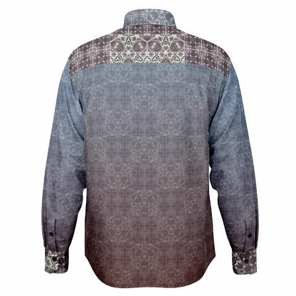 Long Sleeve Button Down Shirt - AOP