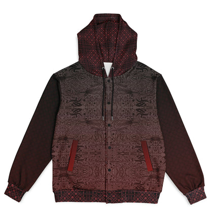 Hooded Baseball Jacket - AOP