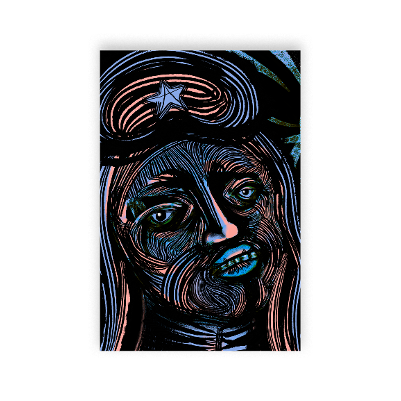Faces in mind | 4x6 Silver Pearlescent Cardstock Postcards variety pack | set of 6