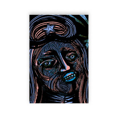 Faces in mind | 4x6 Silver Pearlescent Cardstock Postcards variety pack | set of 6