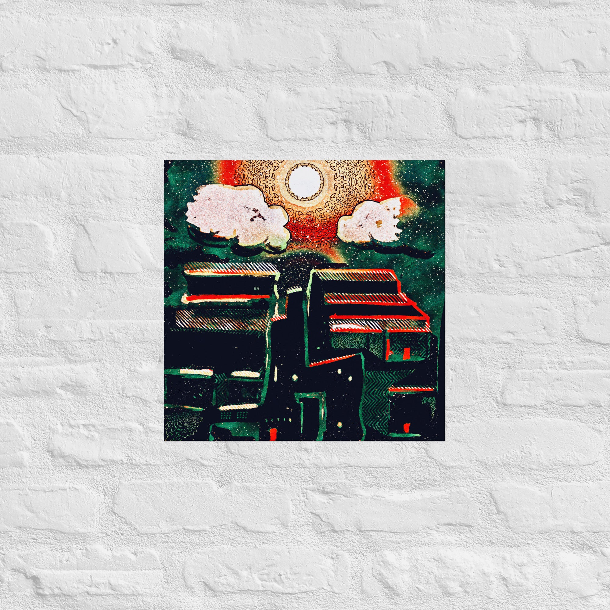 16x16 matte art print poster from Bouncing Soaps