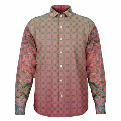 Long Sleeve Button Down Shirt - AOP